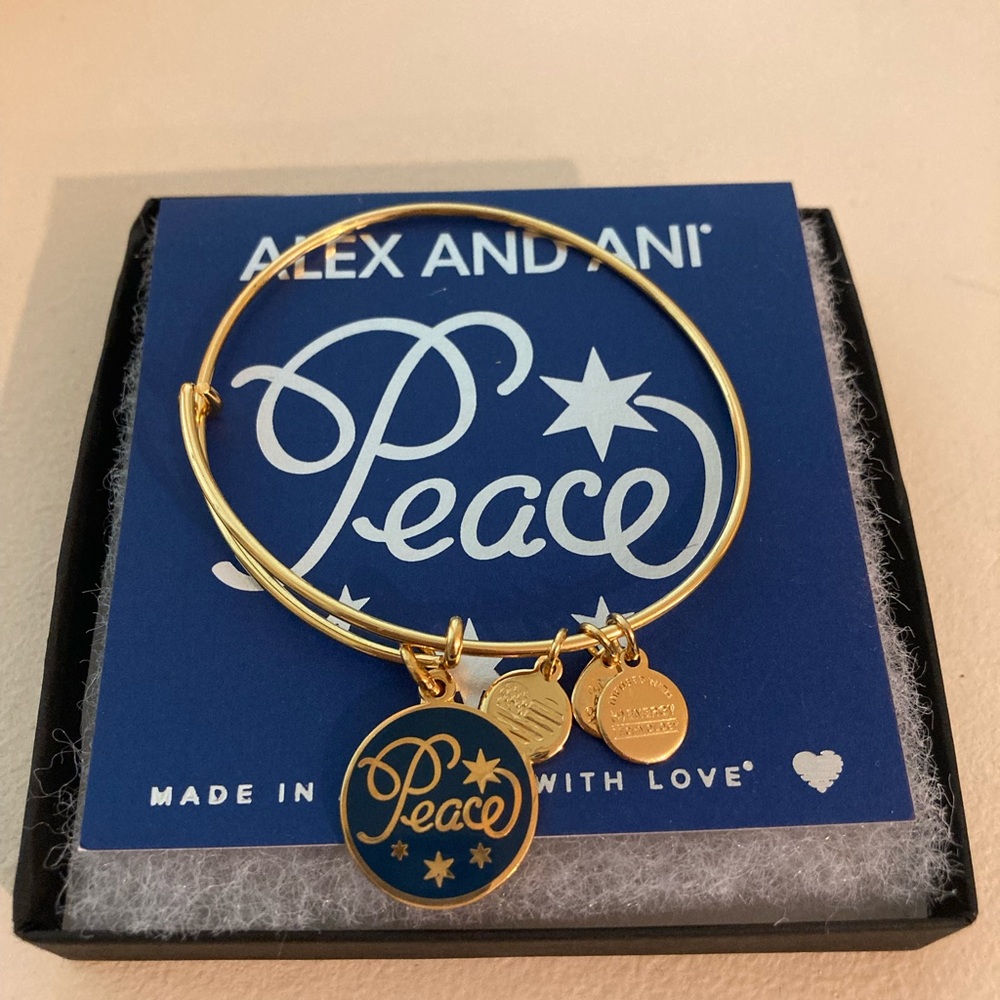Alex and Ani Peace Charm Bracelet